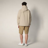 Giacca impermeabile uomo Zack beige polvere | Save The Duck