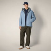 Giacca impermeabile uomo Zack azzurro nuvola | Save The Duck