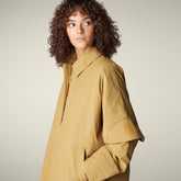 Giacca impermeabile donna Brigitte marrone sughero - Pro-Tech Donna | Save The Duck