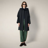 Imperméable Lora noir pour femme | Save The Duck