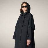 Imperméable Lora noir pour femme | Save The Duck