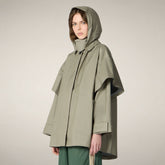 Impermeabile donna con cappuccio Tasha beige polvere | Save The Duck