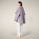 Impermeabile donna con cappuccio Tasha malva | Save The Duck