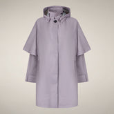 Impermeabile donna con cappuccio Tasha malva | Save The Duck