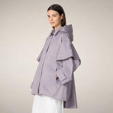 Impermeabile donna con cappuccio Tasha malva | Save The Duck