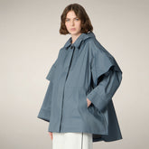 Impermeabile donna con cappuccio Tasha azzurro nuvola | Save The Duck