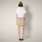 Mini-jupe cargo Gila beige stardust pour femme - ASAP | Save The Duck