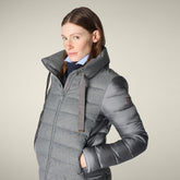 Piumino donna animal free Selin grigio mélange - Icons Donna | Save The Duck