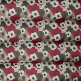 Doudoune pour femme Animal Free modèle Flower avec imprimé floral beige et rouge | Save The Duck