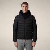 Piumino animal free con cappuccio uomo Donald Nero | Save The Duck