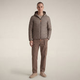 Men's puffer jacket Donald in elephant grey | Save The Duck