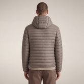 Men's puffer jacket Donald in elephant grey | Save The Duck