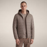 Men's puffer jacket Donald in elephant grey | Save The Duck