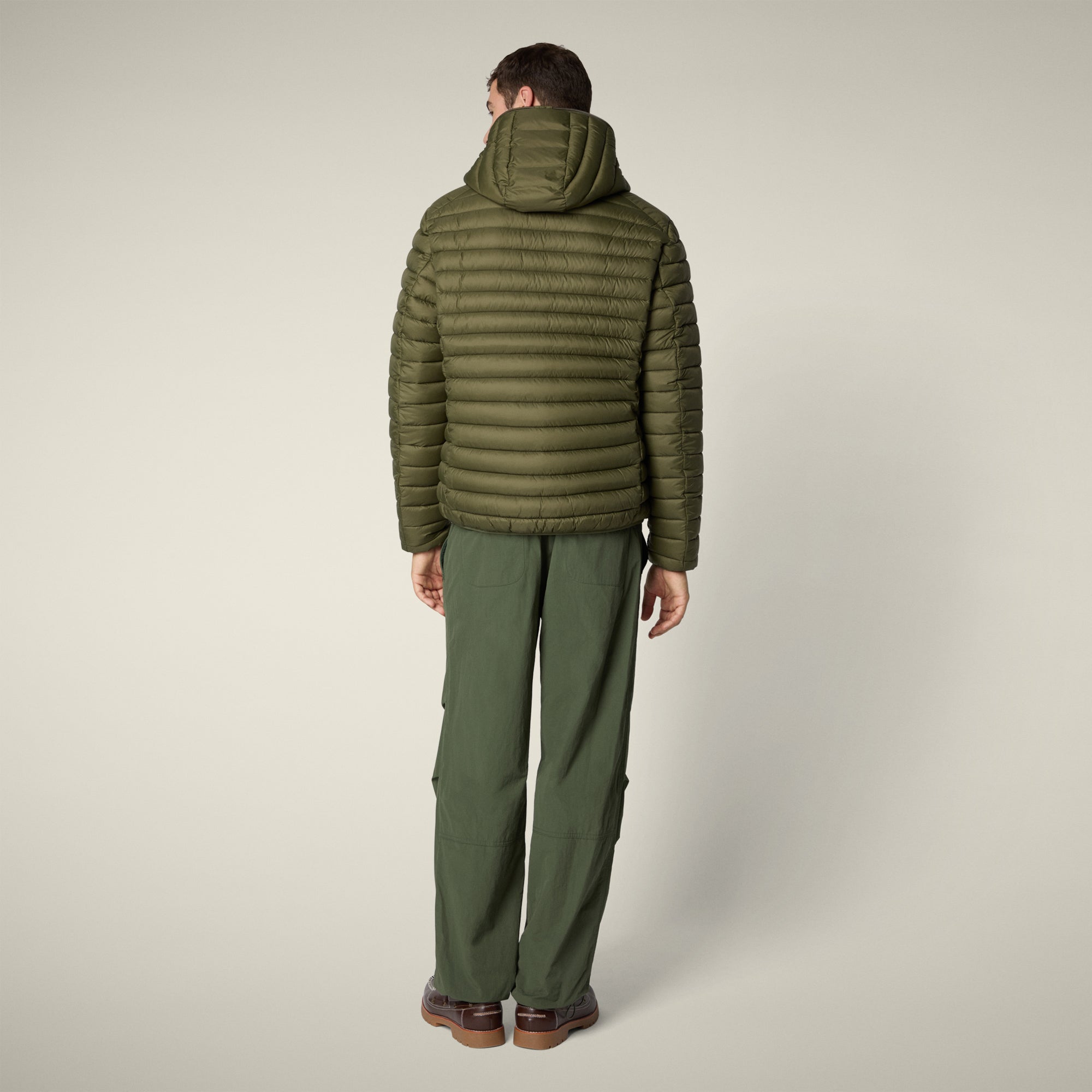Man's puffer jacket Donald in dusty olive