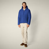 Piumino animal free con cappuccio uomo Donald blu elettrico | Save The Duck