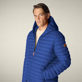 Piumino animal free con cappuccio uomo Donald blu elettrico | Save The Duck