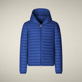 Piumino animal free con cappuccio uomo Donald blu elettrico | Save The Duck