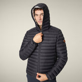 Piumino uomo animal-free Donald grigio nero - Icons Uomo | Save The Duck