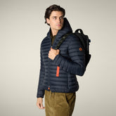 Piumino uomo animal-free Donald blu nero - Icons Uomo | Save The Duck