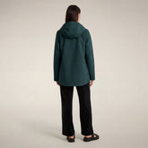 Giacca impermeabile donna Dawa verde lucertola | Save The Duck