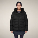 Giacca donna reversibile Davina in pelliccia nera | Save The Duck