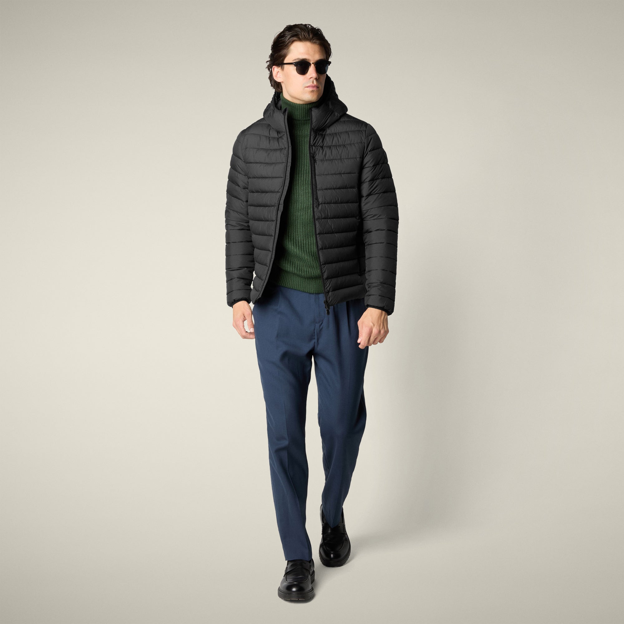 Men's Puffer Jacket Juncus in Black Men's Puffer Jacket Juncus in Black