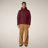 Men's Puffer Jacket Juncus in Wine Red - Smartleisure Herren | Save The Duck