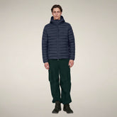 Men's Puffer Jacket Juncus in Blue Black | Save The Duck