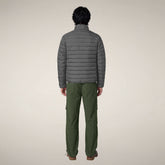Men's Puffer Jacket Erion in Gunmetal Grey - Products | Save The Duck