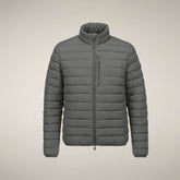 Men's Puffer Jacket Erion in Gunmetal Grey - Products | Save The Duck