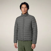 Men's Puffer Jacket Erion in Gunmetal Grey | Save The Duck