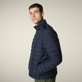 Piumino uomo animal free Erion blu nero | Save The Duck