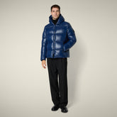 Doudoune animal-free Edgard bleu encre pour homme | Save The Duck