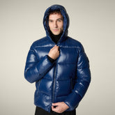 Doudoune animal-free Edgard bleu encre pour homme | Save The Duck