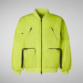 Unisex bomber jacket Usher in lichen green | Save The Duck