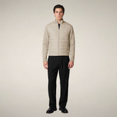 Men's Puffer Jacket Sedum in Rainy Beige | Save The Duck