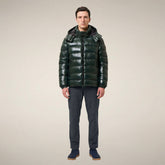 Men's Puffer Jacket Florian in Nori Green - Icons Uomo | Save The Duck