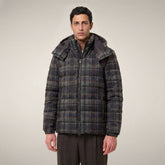 Piumino uomo Gibson a quadri grandi marrone | Save The Duck