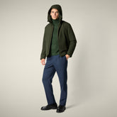 Giacca impermeabile uomo Flynn verde scuro - Icons Uomo | Save The Duck