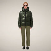 Women's Puffer Jacket Biddy in Pine Green - FW26 Woman | Save The Duck