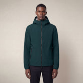 Men's Rain Jacket Drop in Salamander Green | Save The Duck