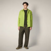 Giacca uomo Leni verde lime con stampa Milano | Save The Duck