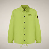 Giacca uomo Leni verde lime con stampa Milano | Save The Duck