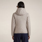 Damen-Steppjacke Melody mit Kapuze in Sandbeige | Save The Duck