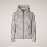 Damen-Steppjacke Melody mit Kapuze in Sandbeige | Save The Duck