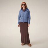 Women's Hooded Jacket Stella in Cornflower Blue | Save The Duck