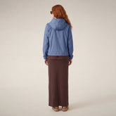 Women's Hooded Jacket Stella in Cornflower Blue | Save The Duck