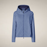 Women's Hooded Jacket Stella in Cornflower Blue | Save The Duck