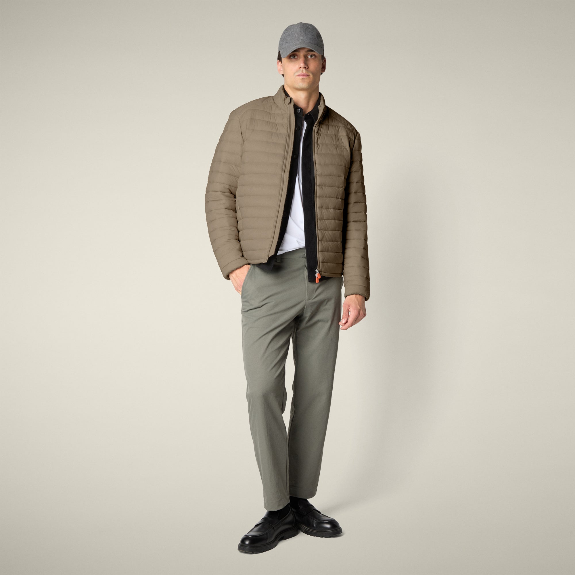 SAVE THE LIGHT JACKET 2/M グレーanimal FREE Man's animal free puffer Alexander in elephant grey