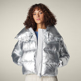 Women's Puffer Jacket Giselle in Silver | Save The Duck